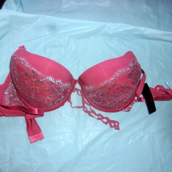 Youmita 38C Mauvewood Metallic Lace Bra & XL Coordinating Boyshort - Picture 12 of 13